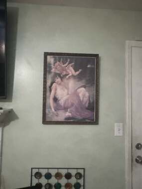 Offset reproduction of vintage artwork, reclining woman and cherubs, Make Offer!